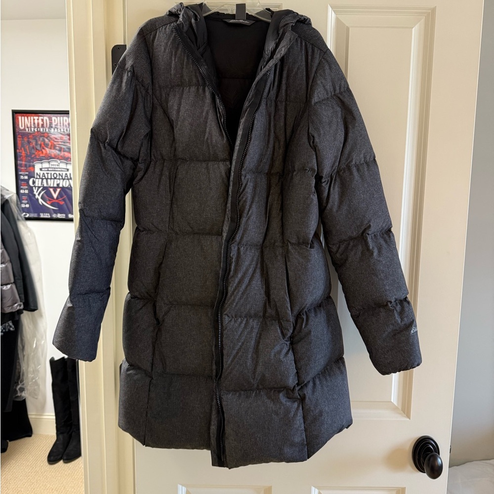 Eddie Bauer Gray Puffer Jacket with hood
